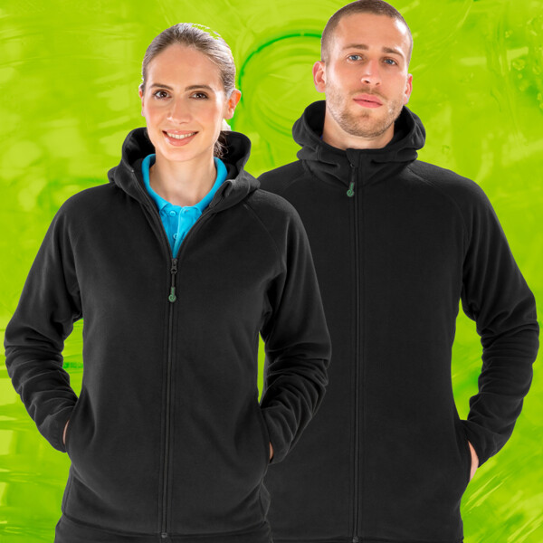 Result Genuine Recycled Hooded Micro Fleece Jacket Thumbnail